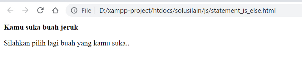 Hasil Penerapan IF-ELSE-IF